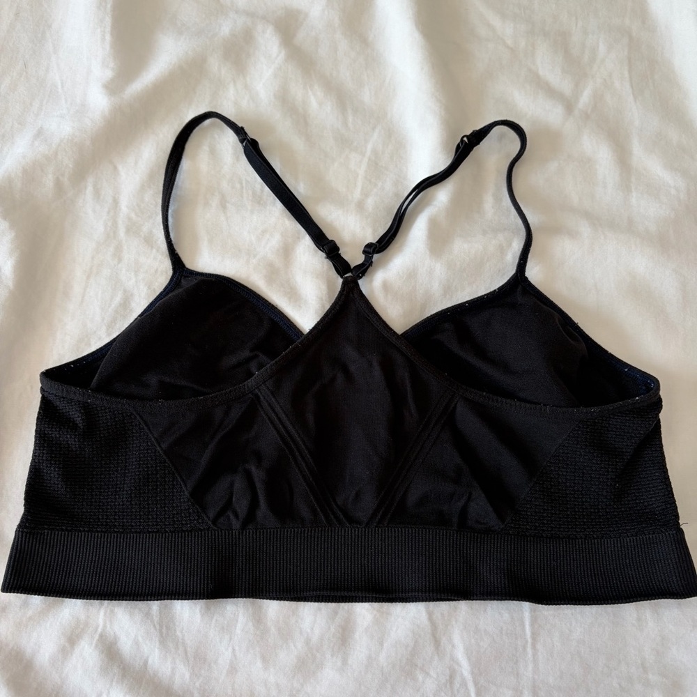 Black Racerback Bralette/Basic Black Bra - Picture 2 of 5
